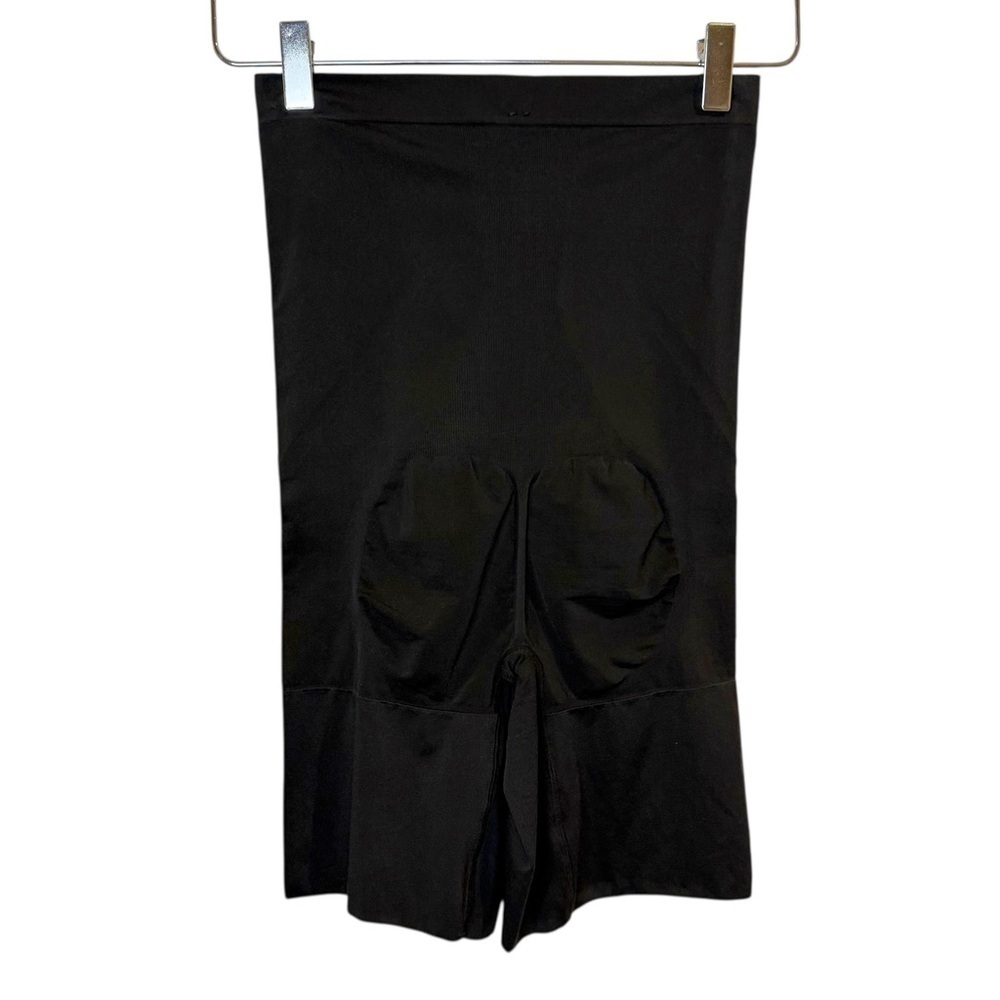 SPANX Black High Waisted Mid Thigh Seamless Targeted Sculpting Shorts Sz L - Picture 5 of 8